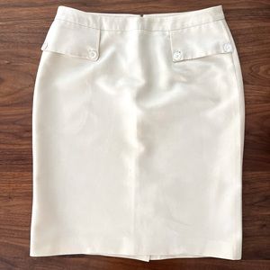 BRIONI Silk+Linen Pencil Skirt